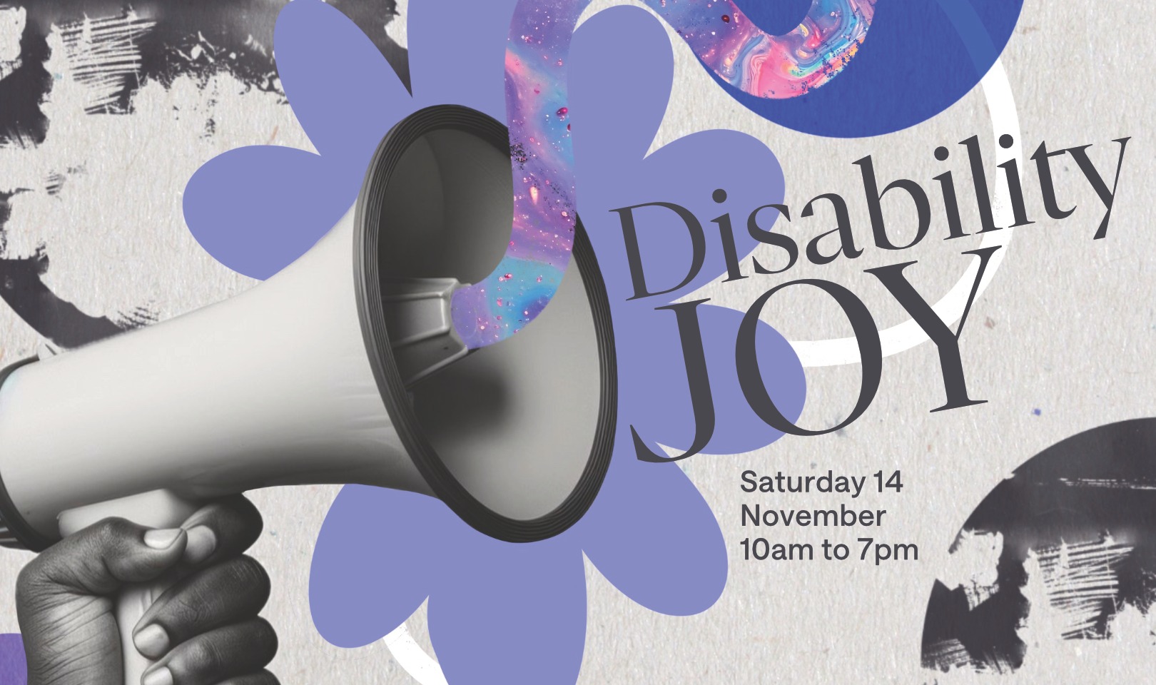 poster for disability joy event