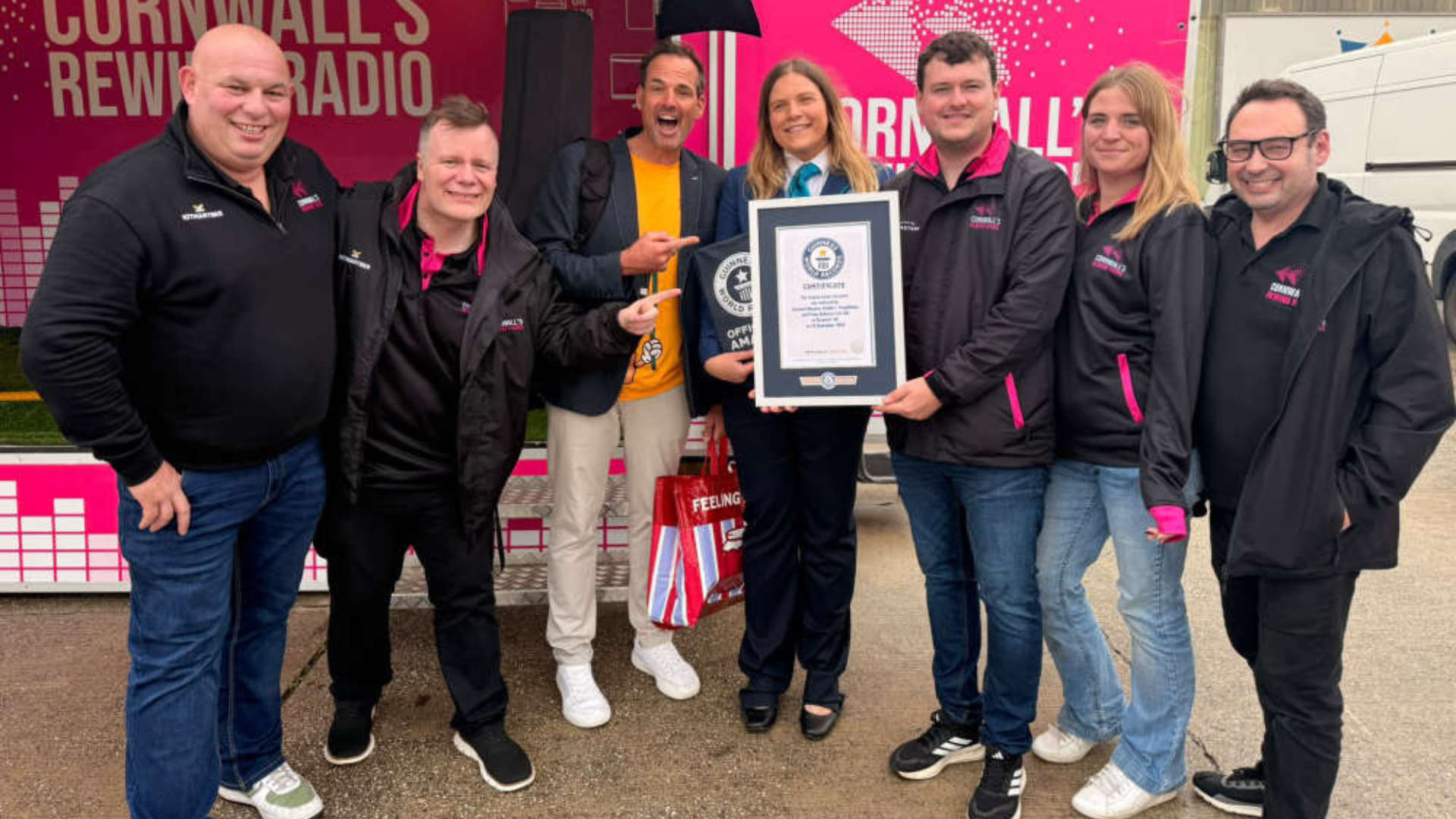 cornwall rewind radio with the world record award